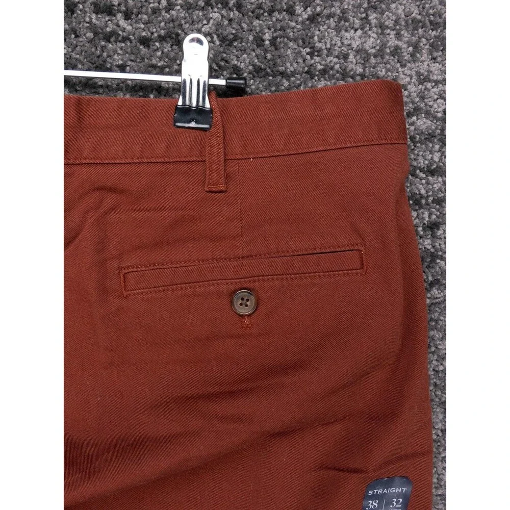 J Crew Chino Pants Mens 38x32 Actual 39x32 Deep Redwood Straight Fit Flex NWT